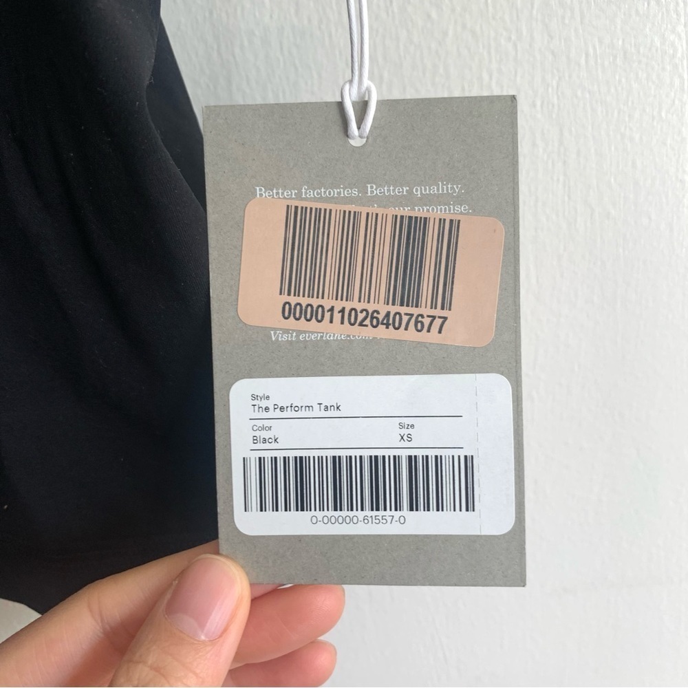 New Everlane The Perform Tank in Black Size XS - Picture 5 of 8